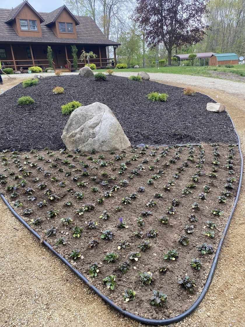 Landscaping and garden project in Vicksburg, Michigan